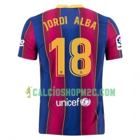 FC Barcellona Jordi Alba 18 Maglia Prima 2020/2021 Manica Corta